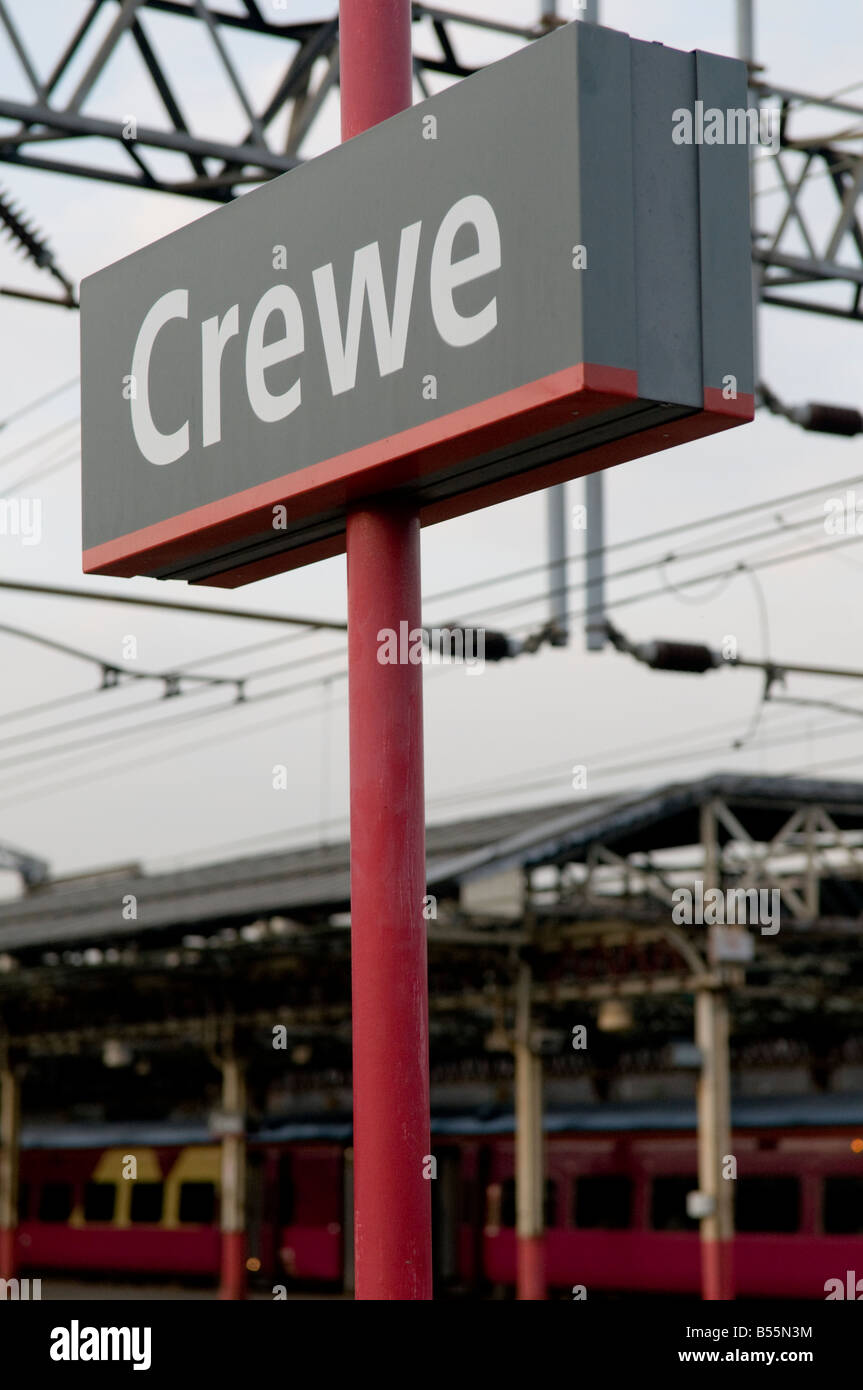 Crewe Bahnhof Stockfoto