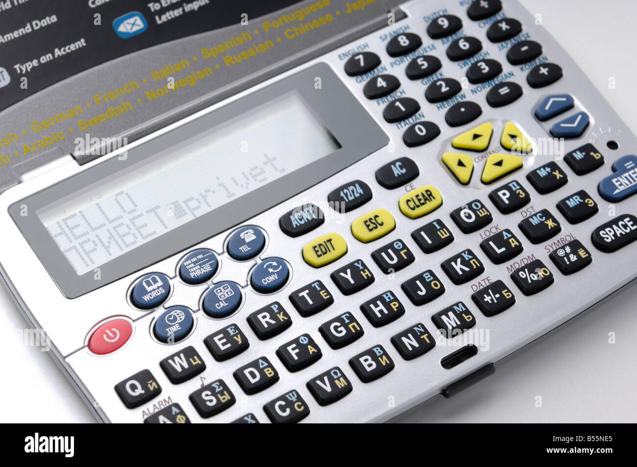 Elektronisches Wörterbuch Stockfoto