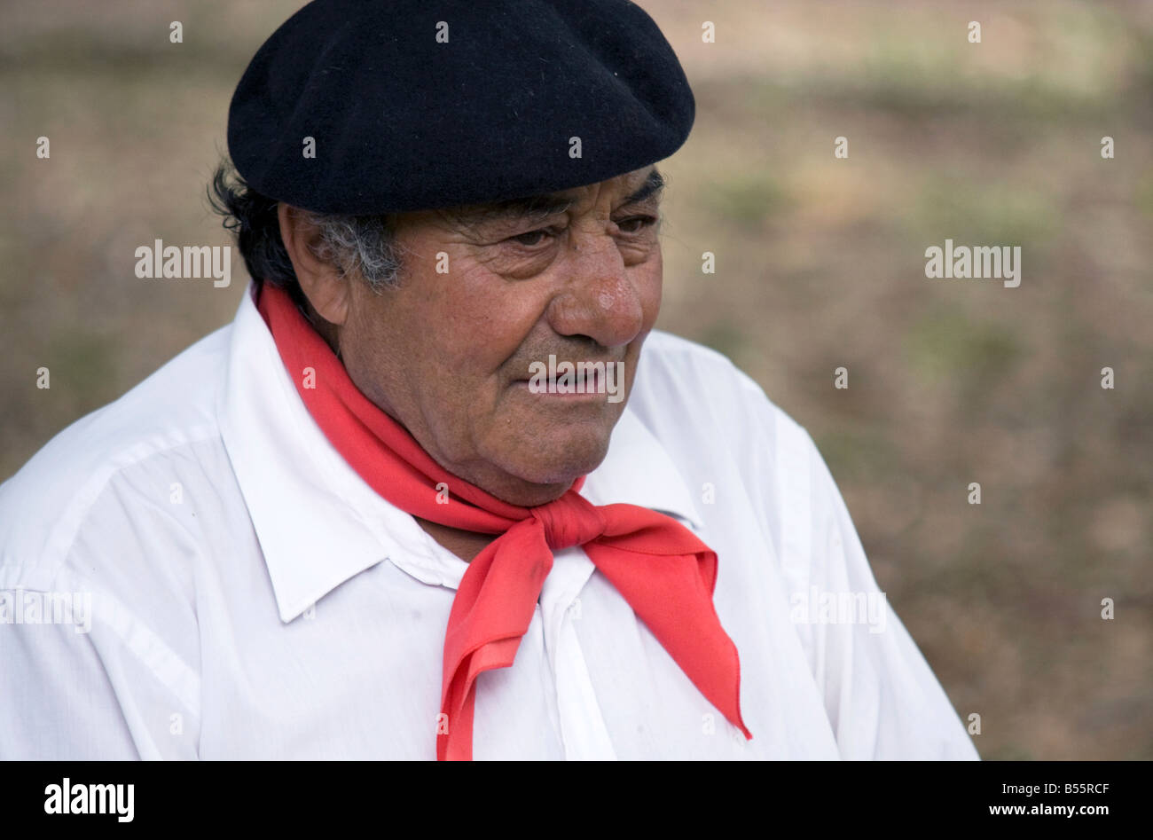 Porträt von ein Gaucho, aufgenommen in der Stadt San Antonio de Areco Provinz Buenos Aires Argentinien Stockfoto