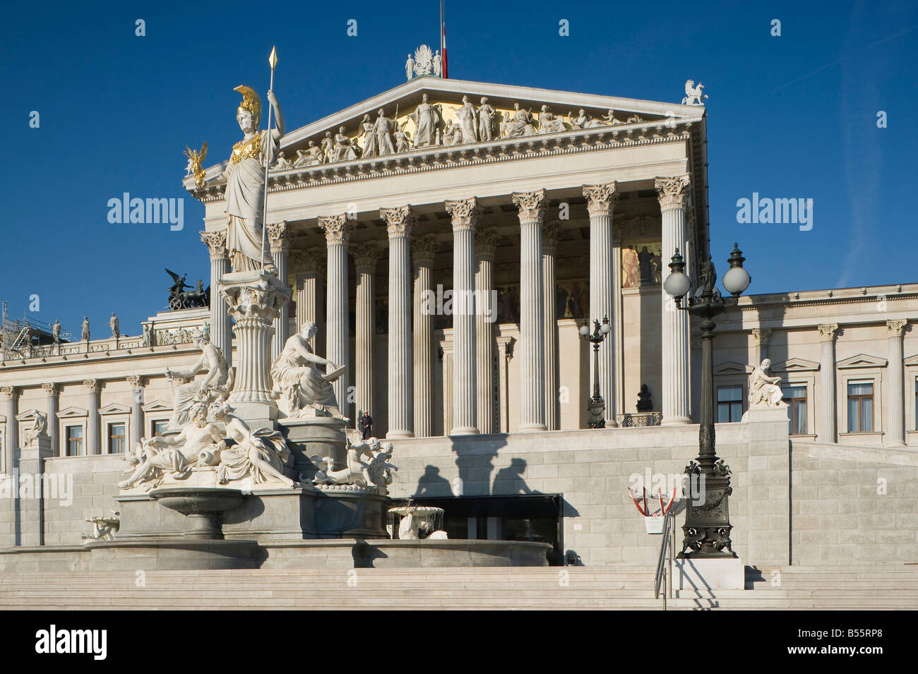 Wien Ringstraße Parlament Theophil Hansen 1883 Vienna Ringstraße Parlament Theophil Hansen 1883 Stockfoto