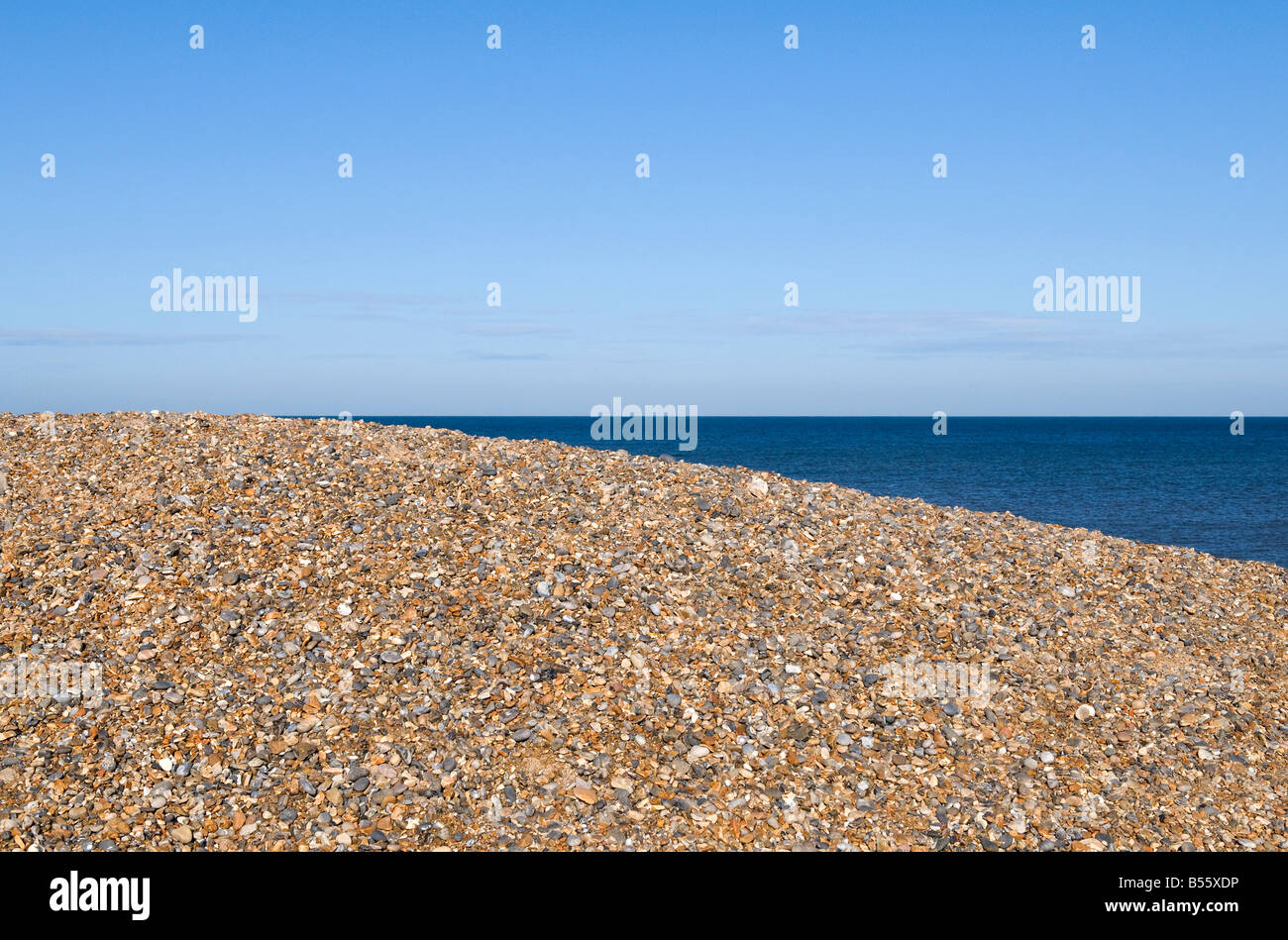 Kiesstrand an Salthouse, North Norfolk, england Stockfoto