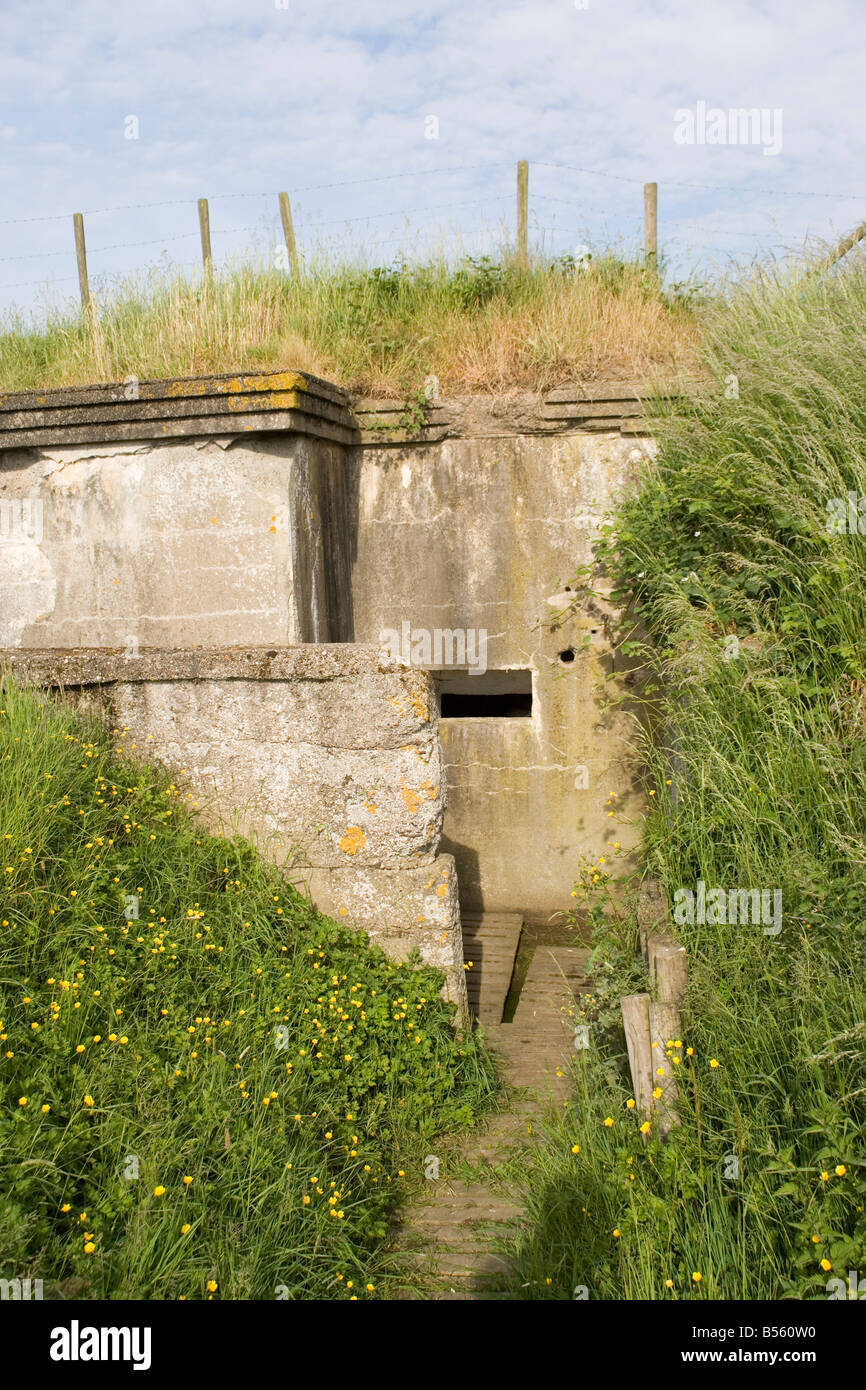 Deutsch erste Weltkrieg Kommandobunker südlich der Grat in Zandvoorde in der Nähe von Ypern, Flandern, Belgien Stockfoto