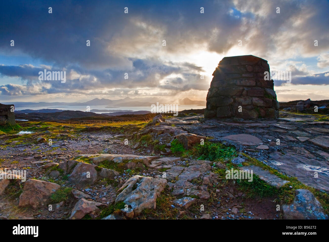 Pass des Viehs Gipfel in der Nähe von Applecross in der herbstlichen Zeit Wester Ross Schottland Westküste Hochland Großbritannien Großbritannien 2008 Stockfoto