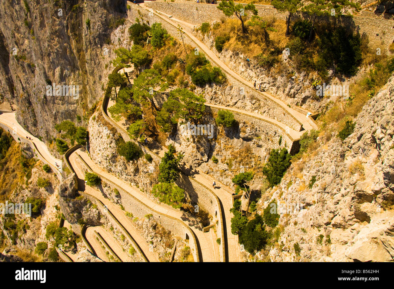 Via Krupp, Capri, Italien Stockfoto