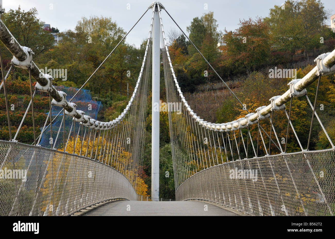Max-Eyth-Steg, Brücke in Stuttgart, Baden-Württemberg, Deutschland Stockfoto