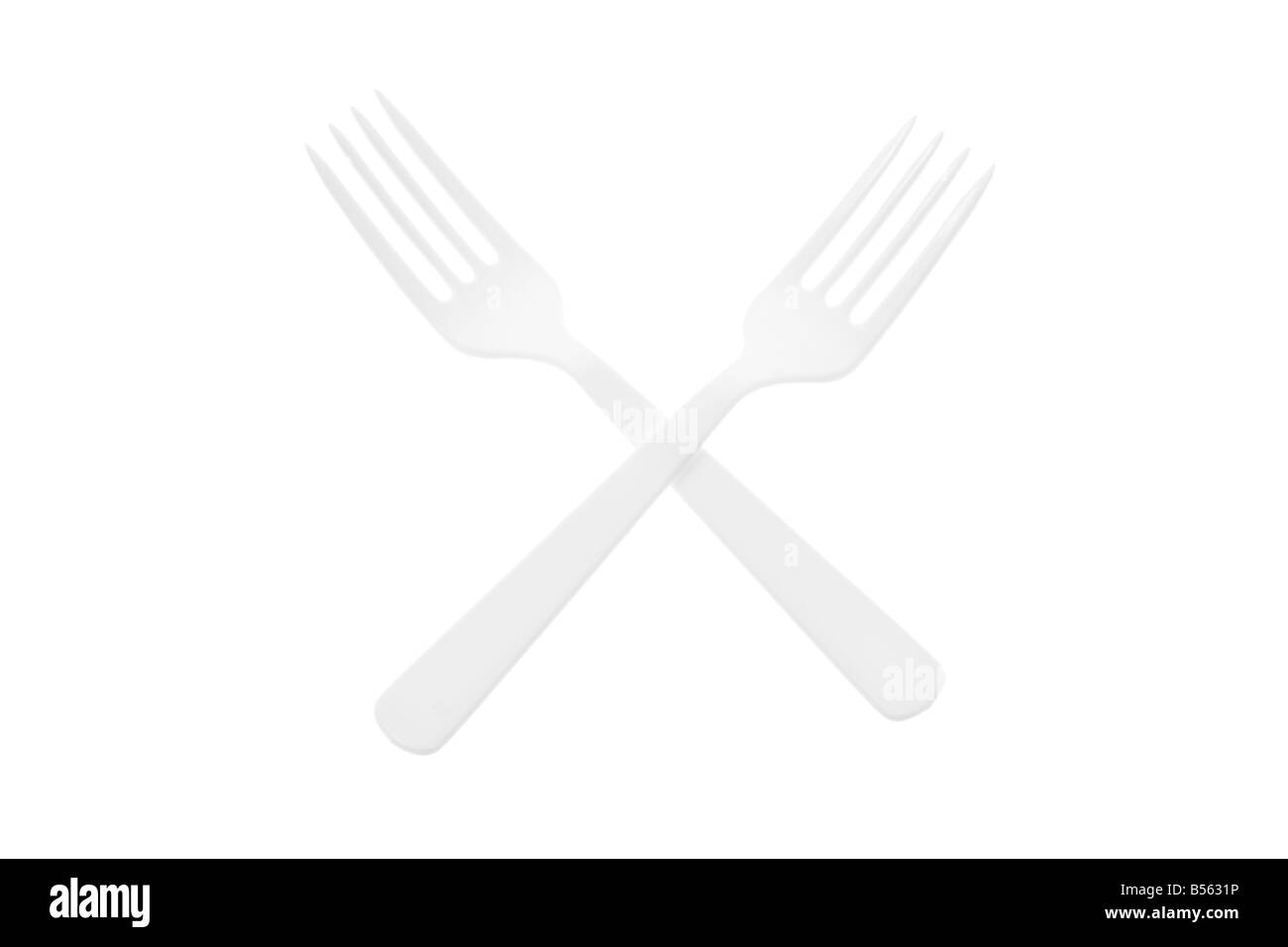 Kunststoff-Gabeln Stockfoto