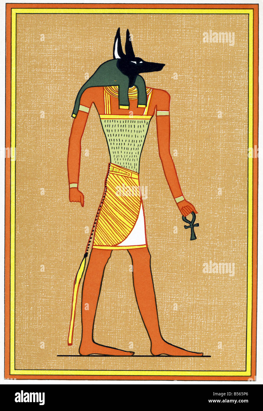 Anubis Gott der Toten Stockfoto