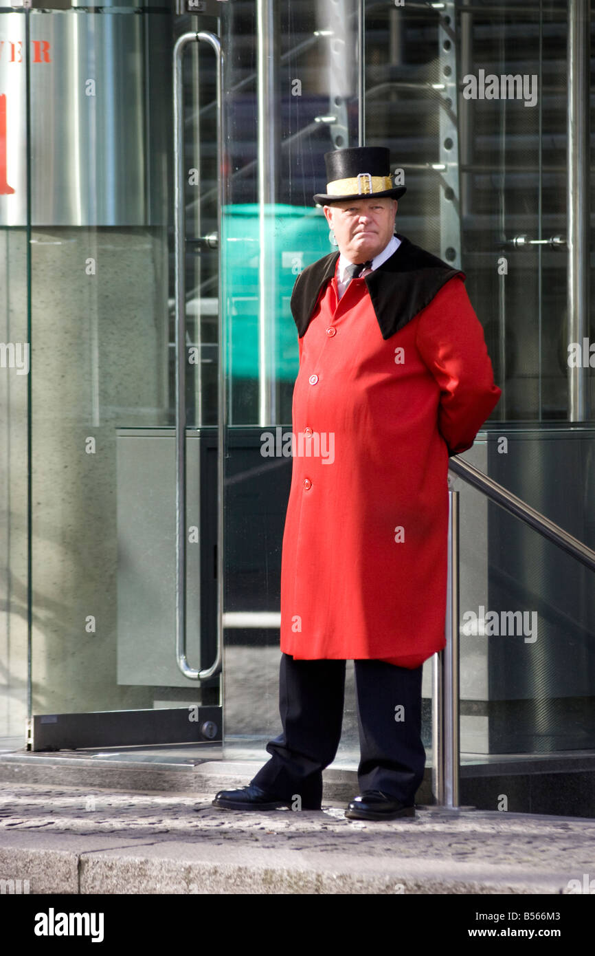 Concierge im Lloyd's Of London, London City Stockfoto