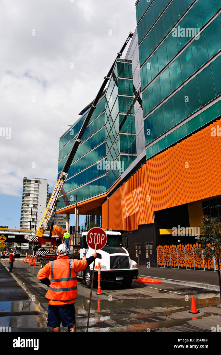 Bau / Maggiulli direkte Zugriffe auf ein Gebäude Site.Melbourne Victoria Australien. Stockfoto