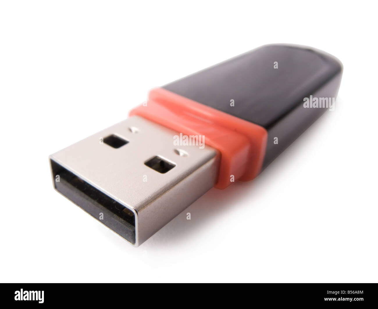 USB-Flash-Laufwerk isoliert auf weißem Hintergrund Stockfoto