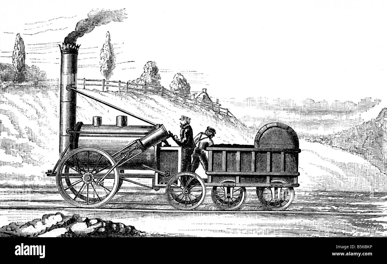 Lokomotive Rocket 1829 Stockfoto