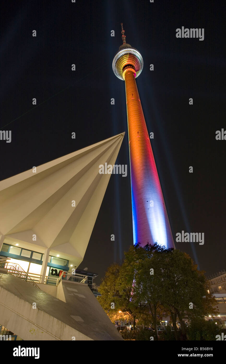 Fernsehturm, Alexanderplatz, Berlin, Deutschland - Fernsehturm, Festival of Lights Stockfoto