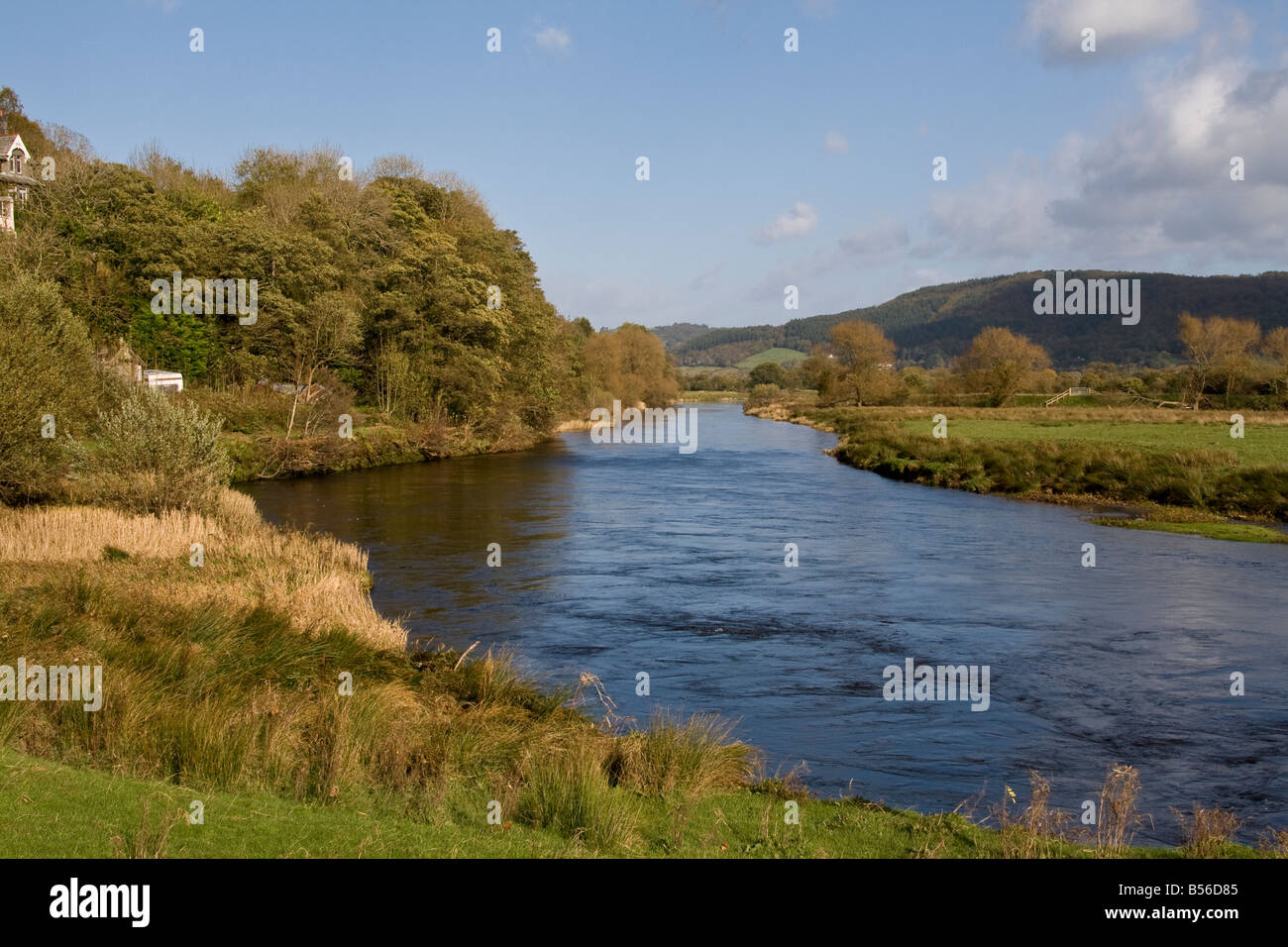 Flusses Conwy in Conwy Valley, Wales Stockfoto