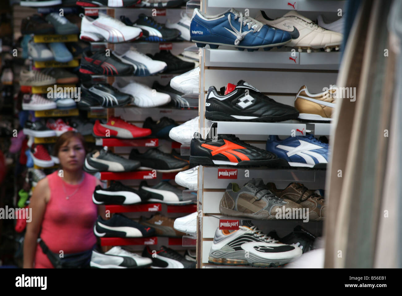 Schuhmarkt, Lima, Peru Stockfoto