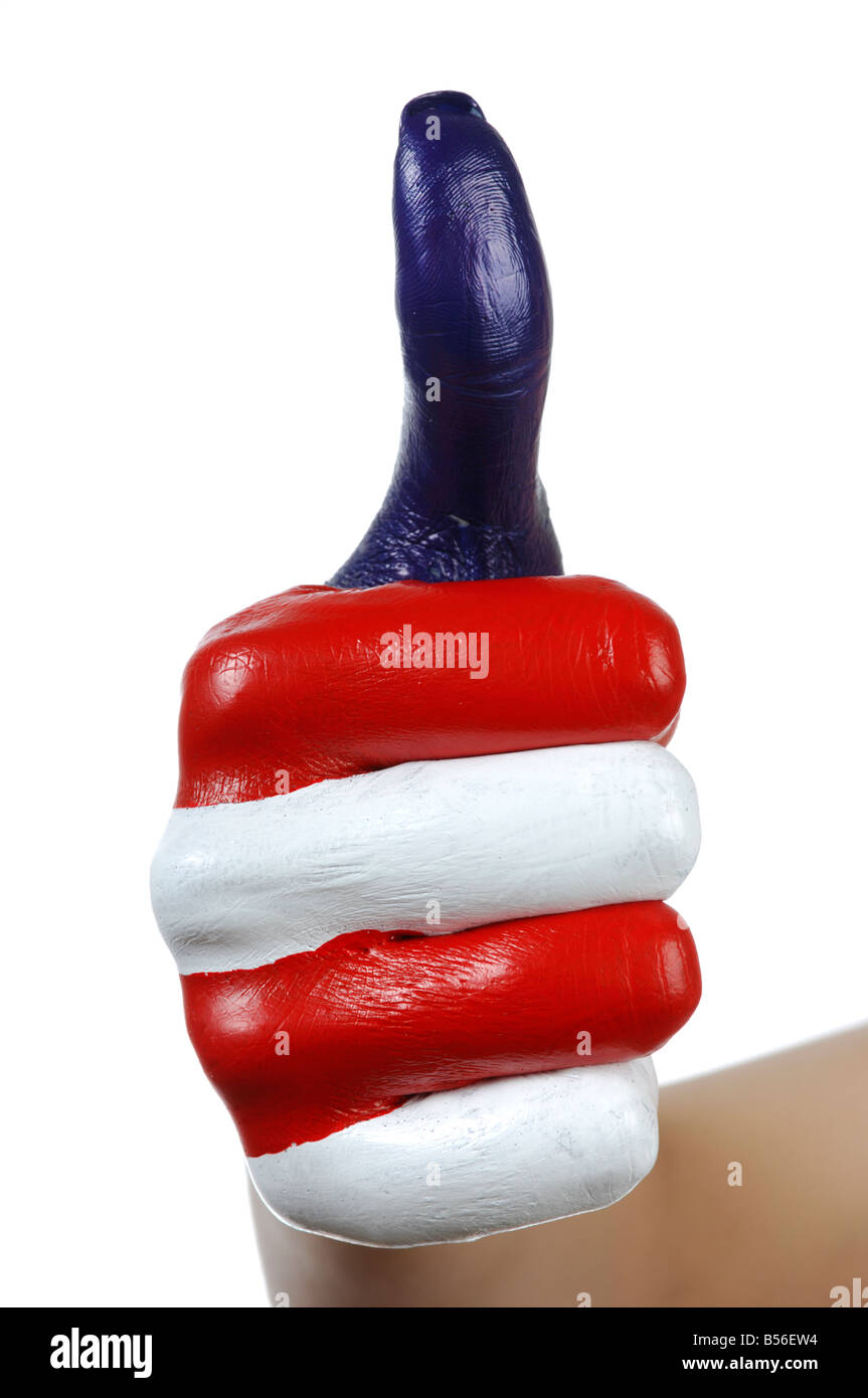 Amerikanische Daumen hoch Stockfoto