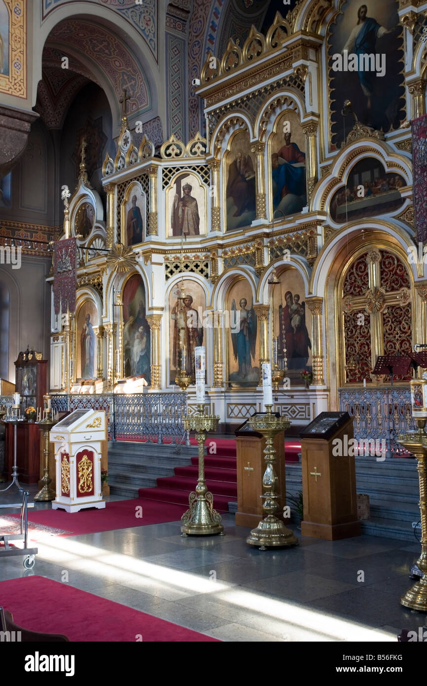 Uspenski Kathedrale innen Helsinki Finnland Stockfoto