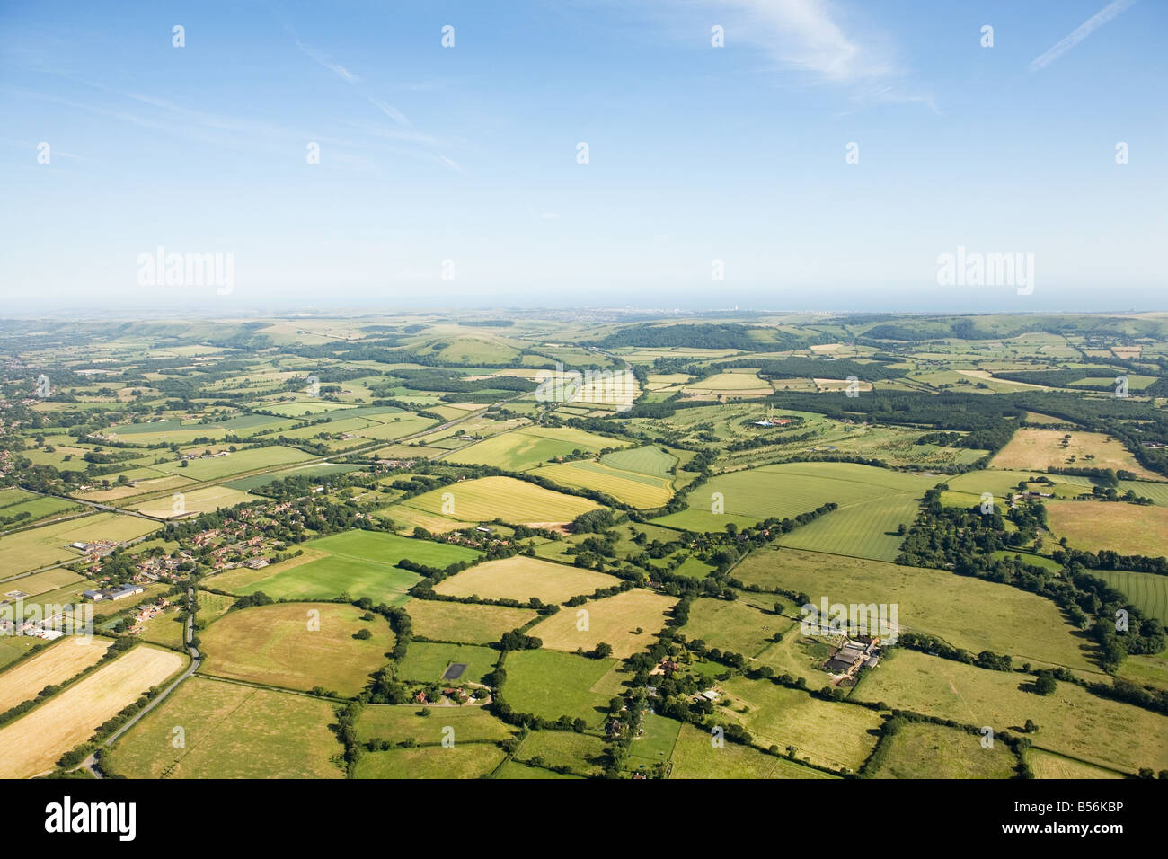 Luftaufnahme von Sussex Felder Stockfoto