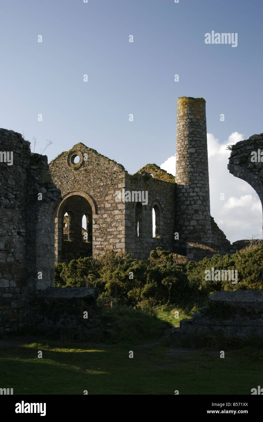 Südlichen Wheal Frances Tin Mine, Stück, Cornwall Stockfoto