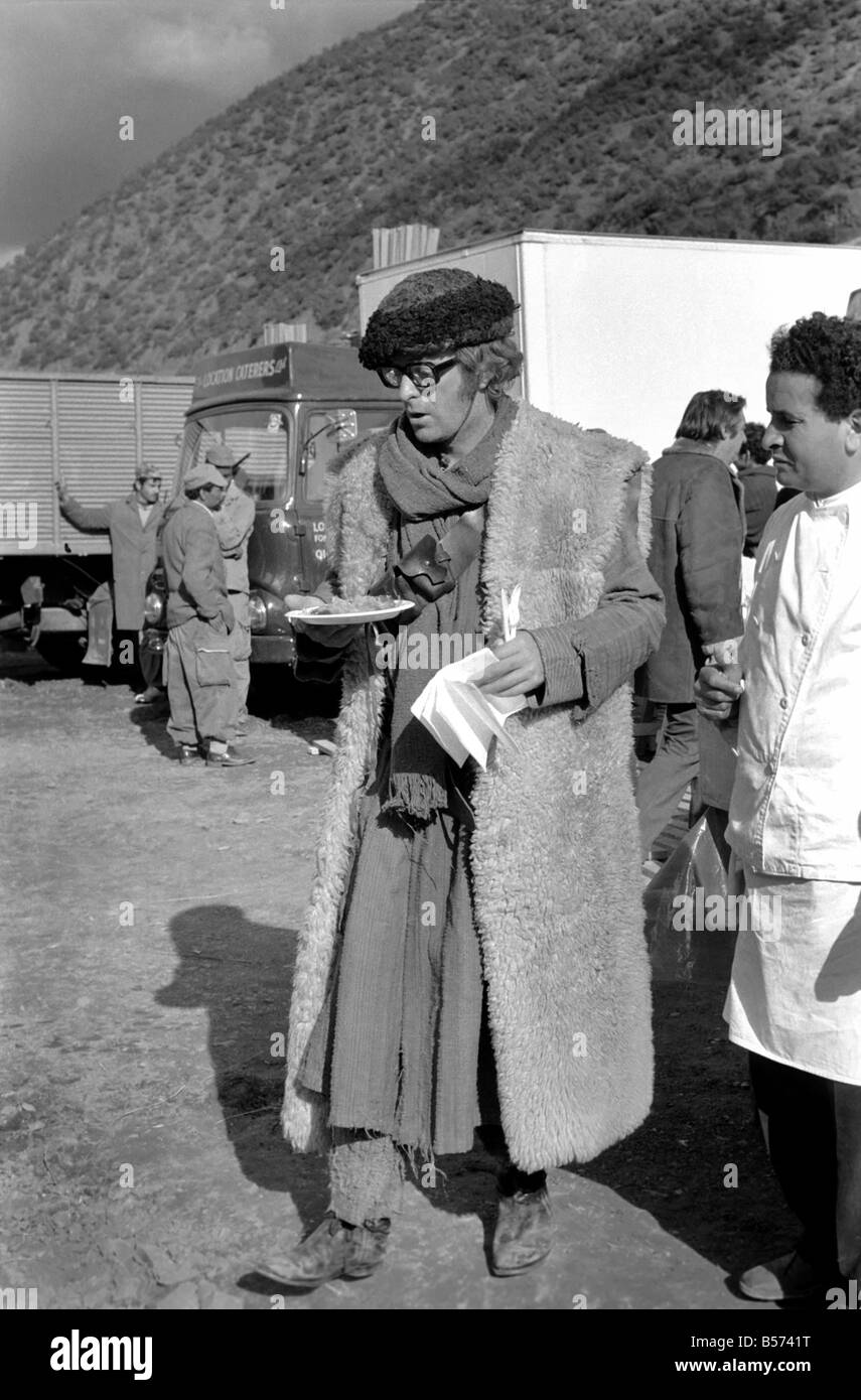 Michael Caine am Set von seiner neuesten Bild der Mann, der König, wäre derzeit auf Standorte in der Nähe von Marrakesch, Moro gemacht Stockfoto