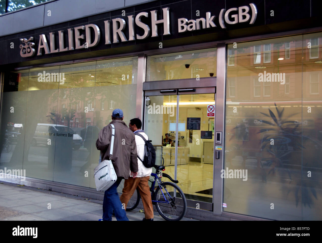 Zweig der Allied Irish Bank in London Stockfoto