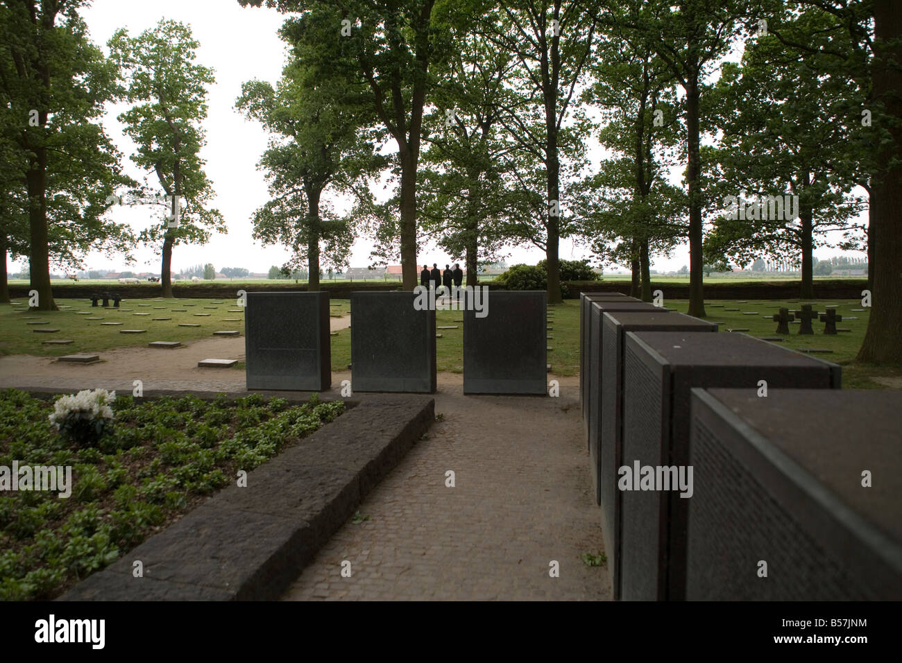 Langemarck deutschen Friedhof in Ypern auffallende, ersten Weltkriegs in Flandern, Belgien Stockfoto