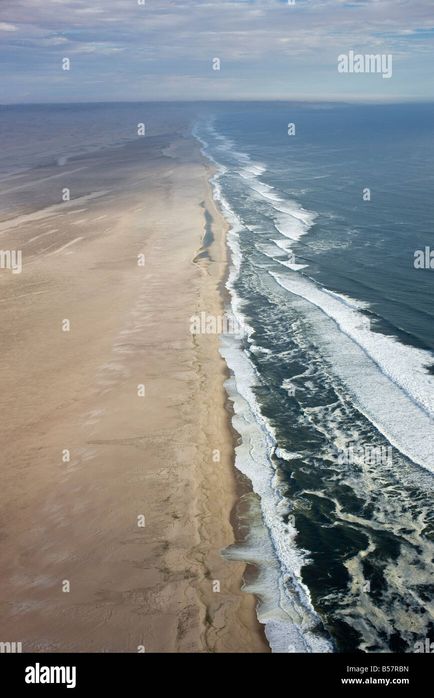 Luftaufnahme des Skeleton Coast, Namibia, Afrika Stockfoto