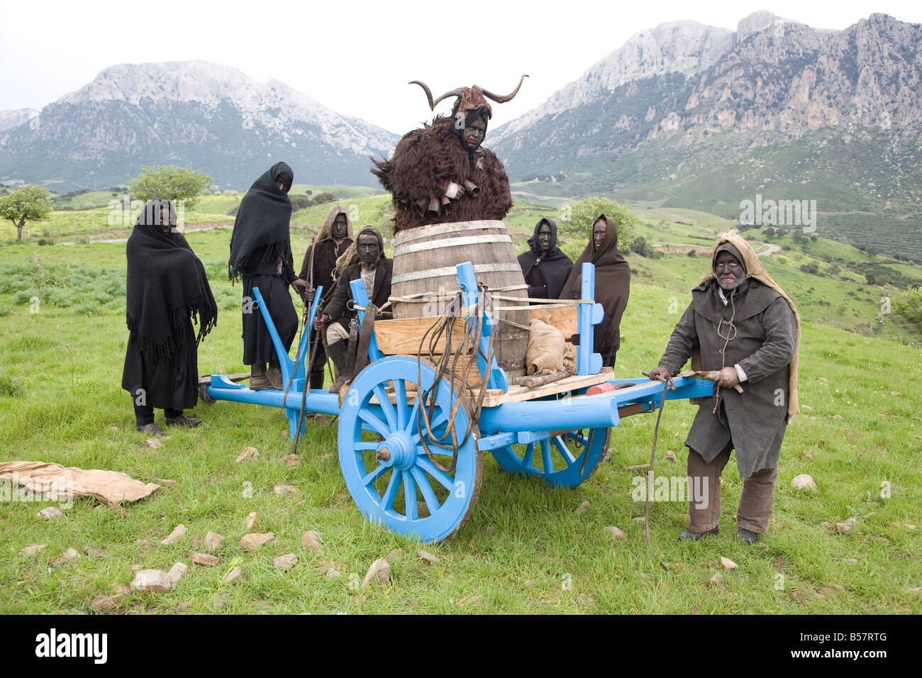 Su Battileddu und den Wächtern während Karneval, Lula, Sardinien, Italien, Europa Stockfoto