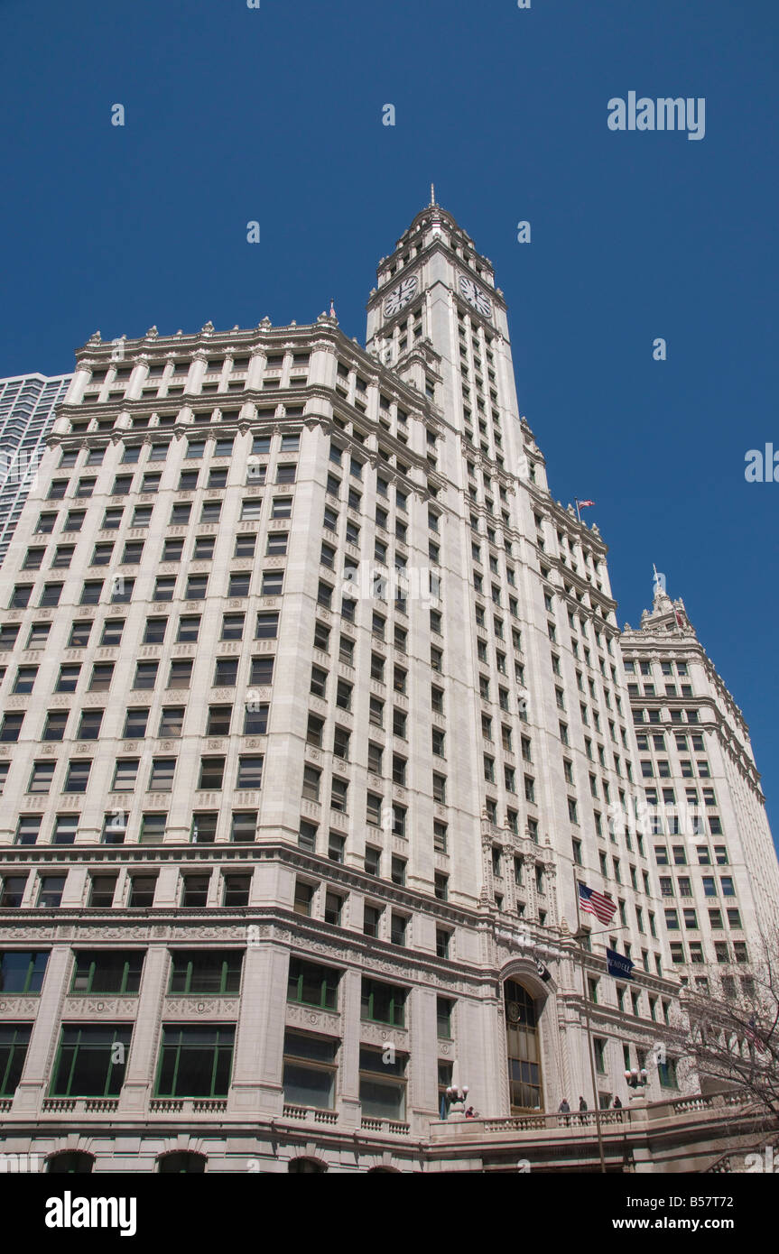 Das Wrigley Building, Chicago, Illinois, Vereinigte Staaten von Amerika, Nordamerika Stockfoto