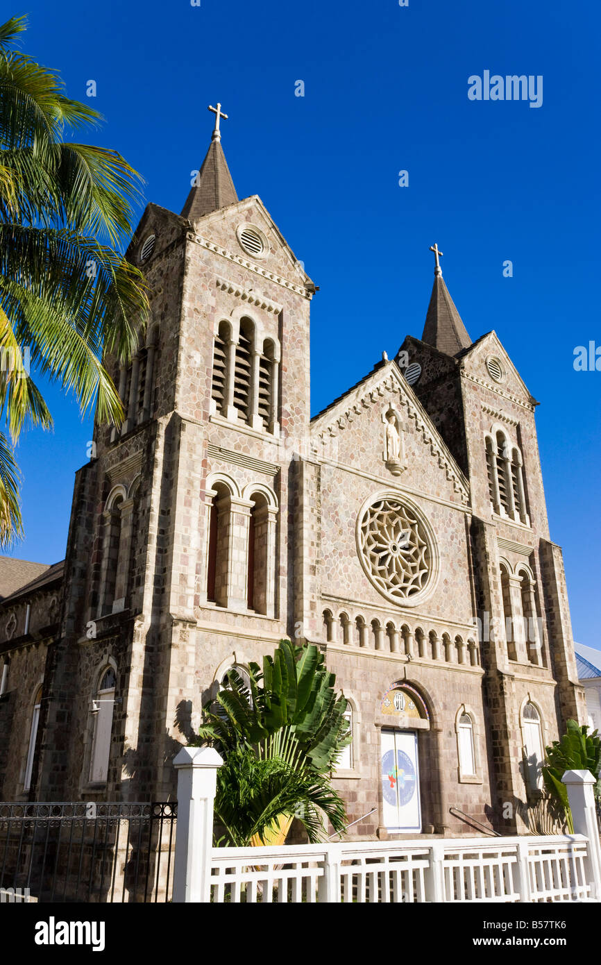 Kathedrale der Unbefleckten Empfängnis, Basseterre, St. Kitts, Leeward-Inseln, West Indies, Karibik, Mittelamerika Stockfoto
