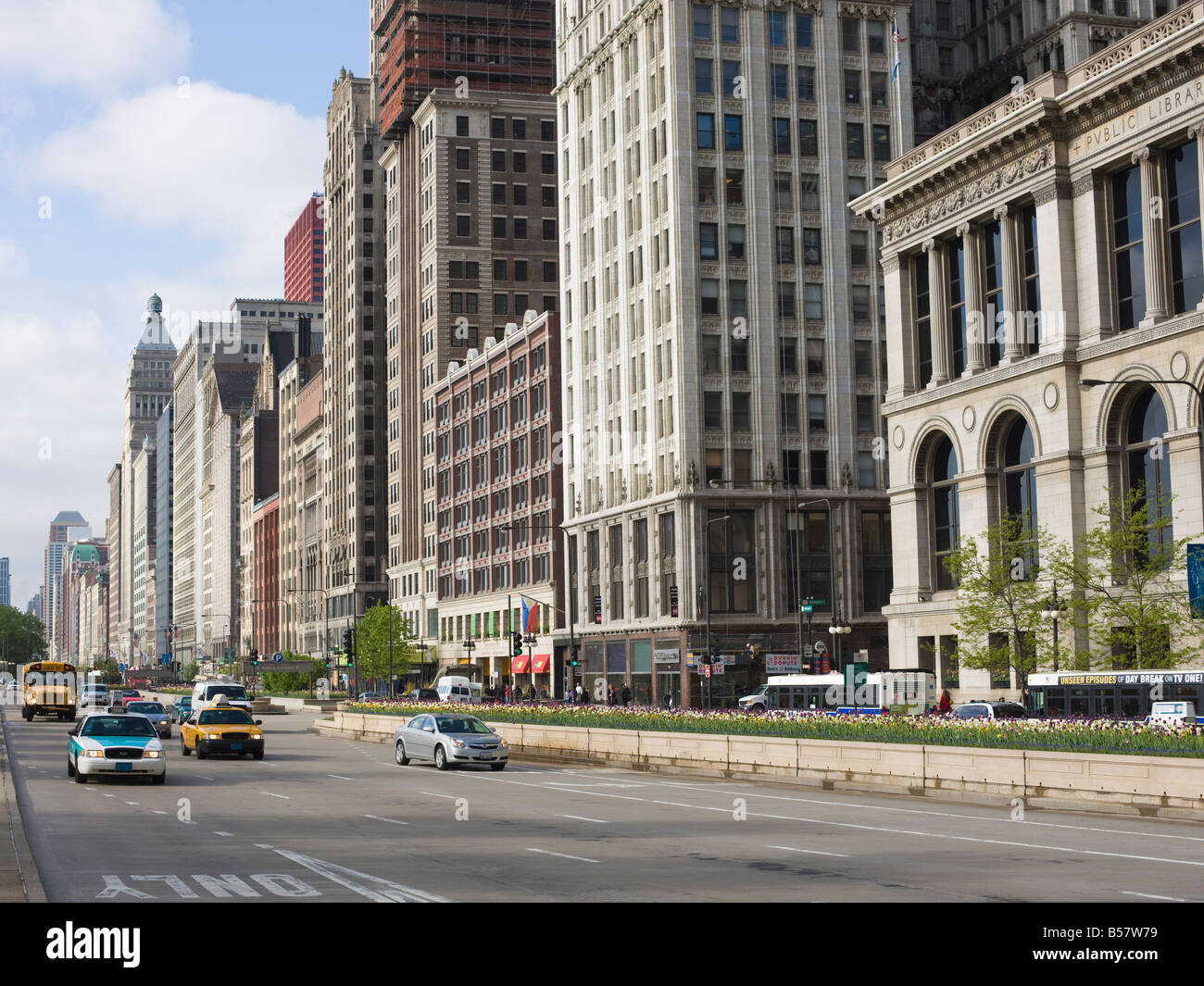 South Michigan Avenue, Chicago, Illinois, Vereinigte Staaten von Amerika, Nordamerika Stockfoto