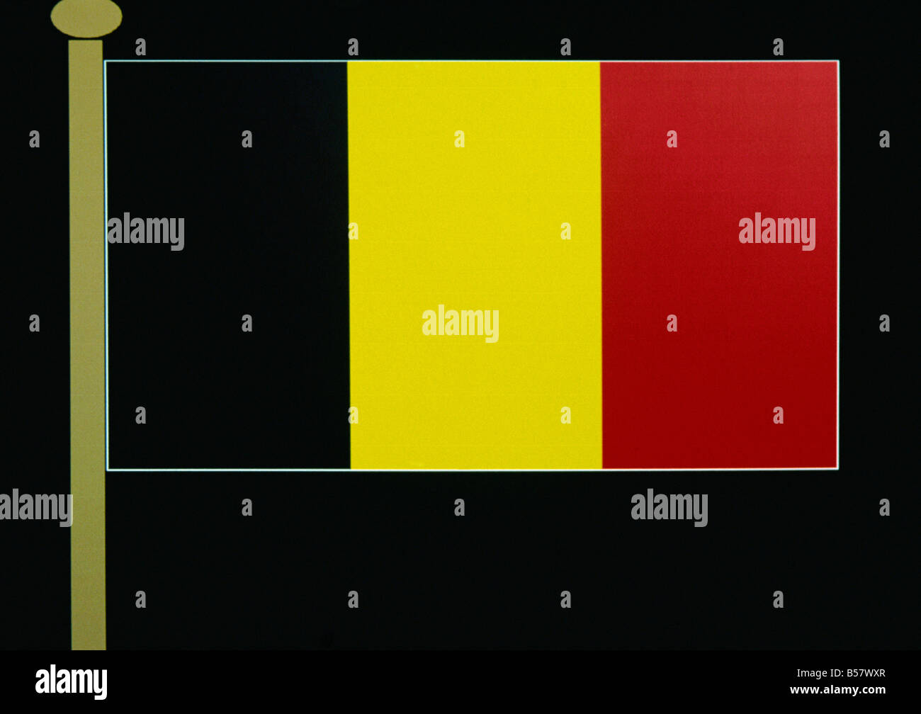 Belgische Flagge Belgien Europa Stockfoto