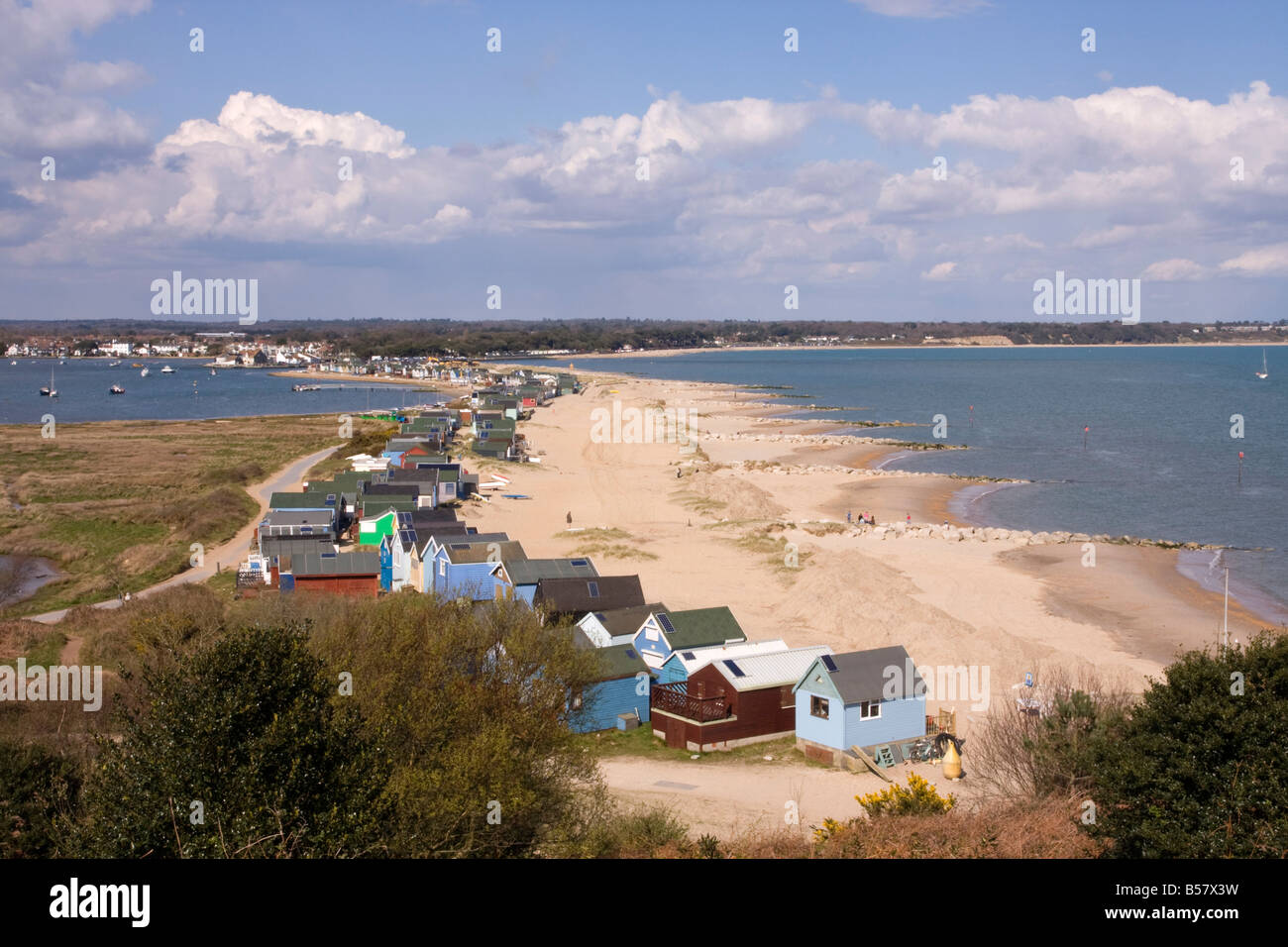 Mudeford spucken, eine Sandbank, Hafen von Christchurch, Dorset, England, Vereinigtes Königreich, Europa Stockfoto