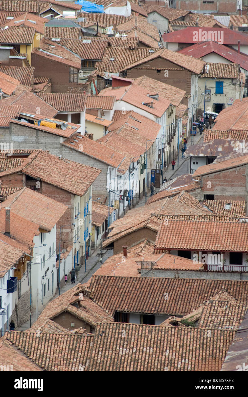Dächer in Cuzco, Peru, Südamerika Stockfoto