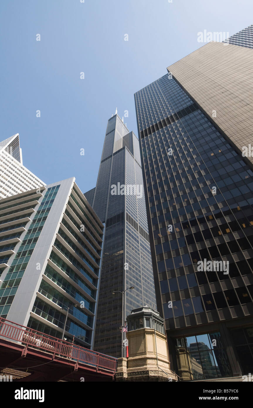 Sears Tower, Center, Chicago, Illinois, Vereinigte Staaten von Amerika, Nordamerika Stockfoto