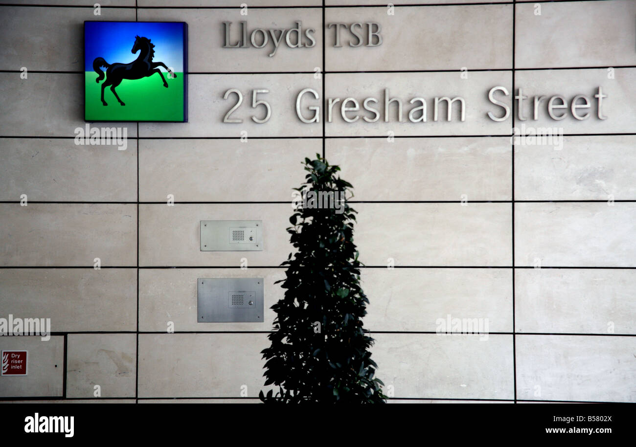Lloyds TSB Hauptsitz in Stadt von London Stockfoto
