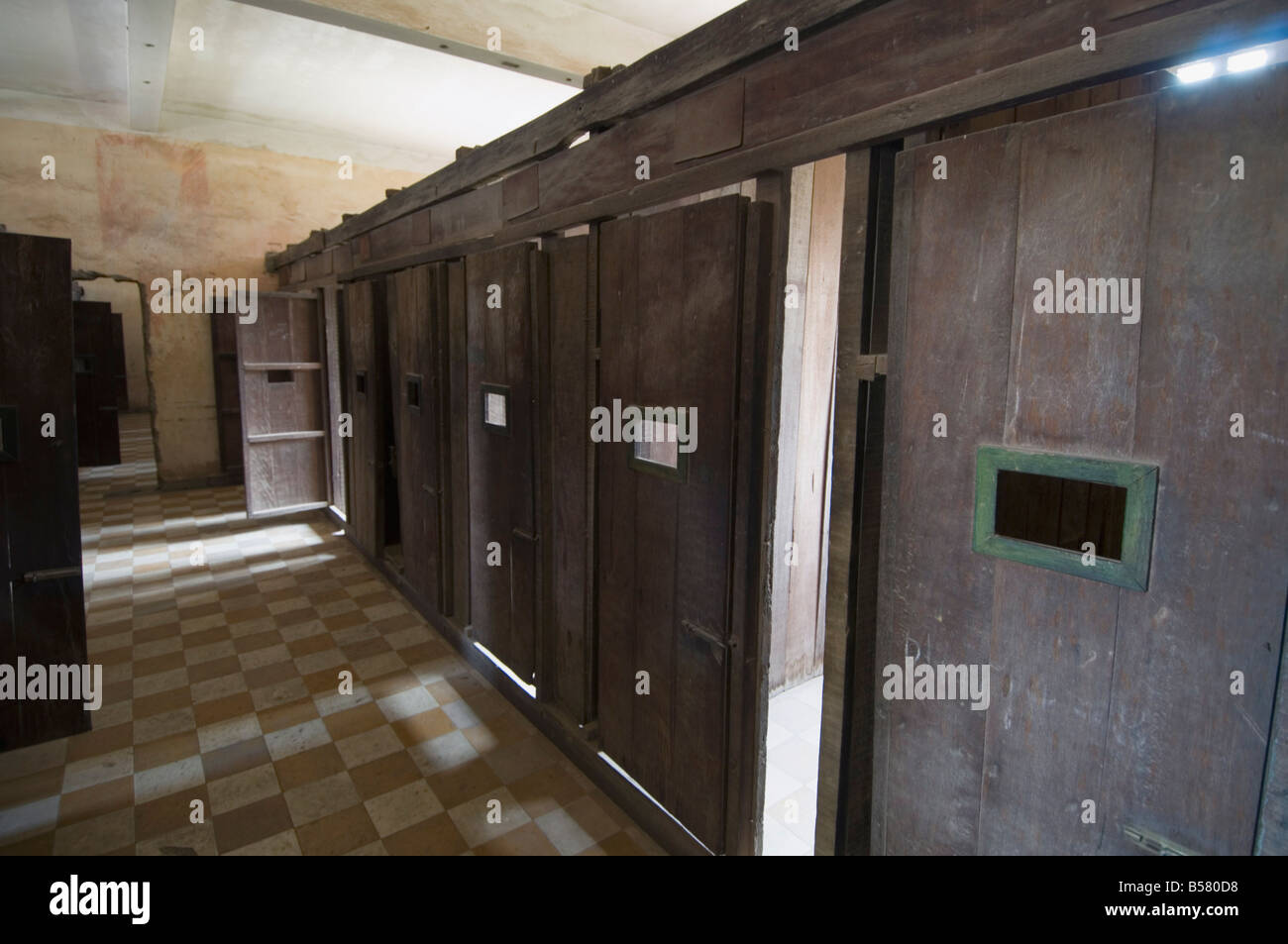 Das Genozid-Museum in einer ehemaligen Schule, die von Pol Pot für Folter, Phnom Penh, Kambodscha, Indochina verwendet wurde Stockfoto