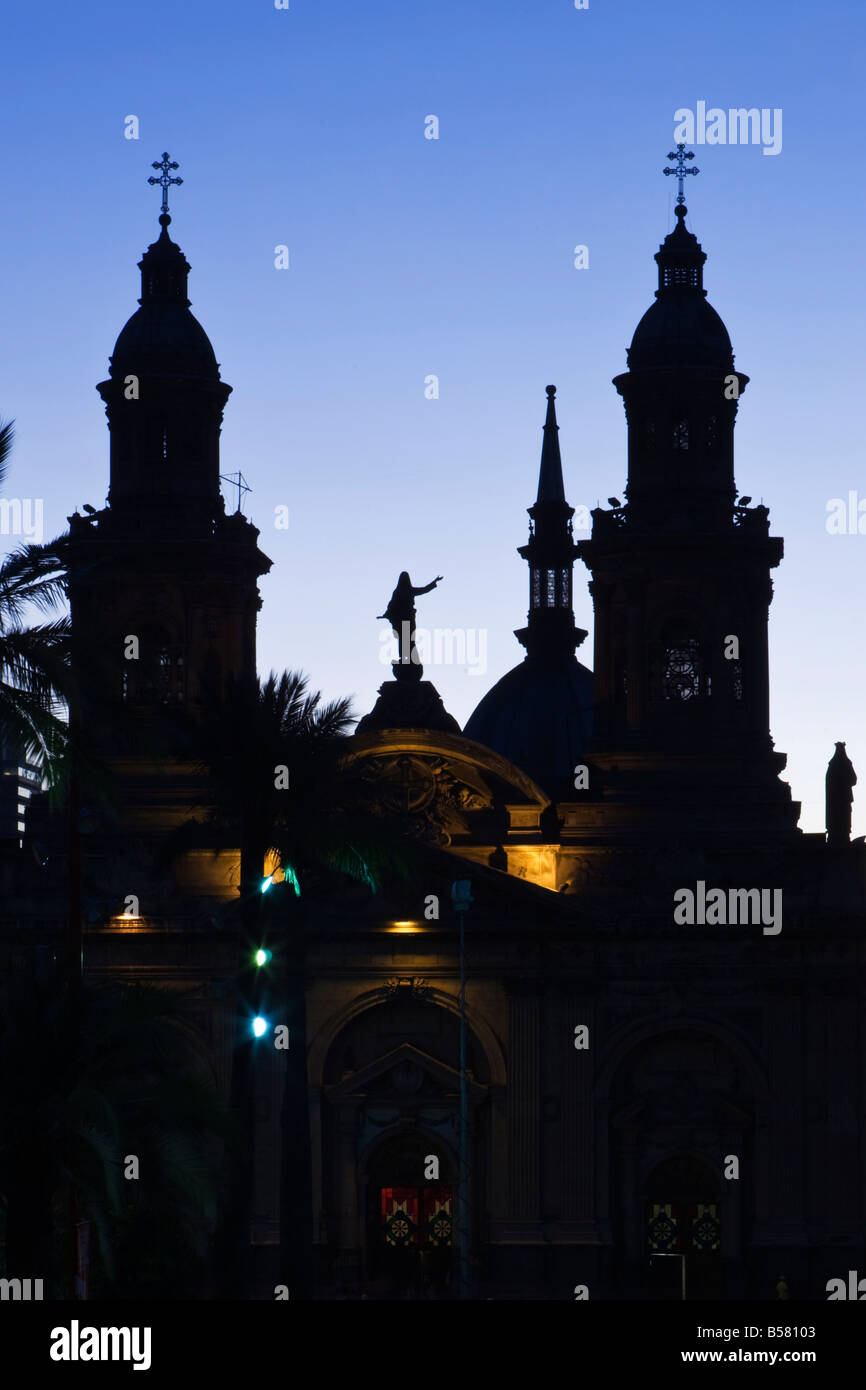 Santiago Kathedrale, Santiago, Chile, Südamerika Stockfoto