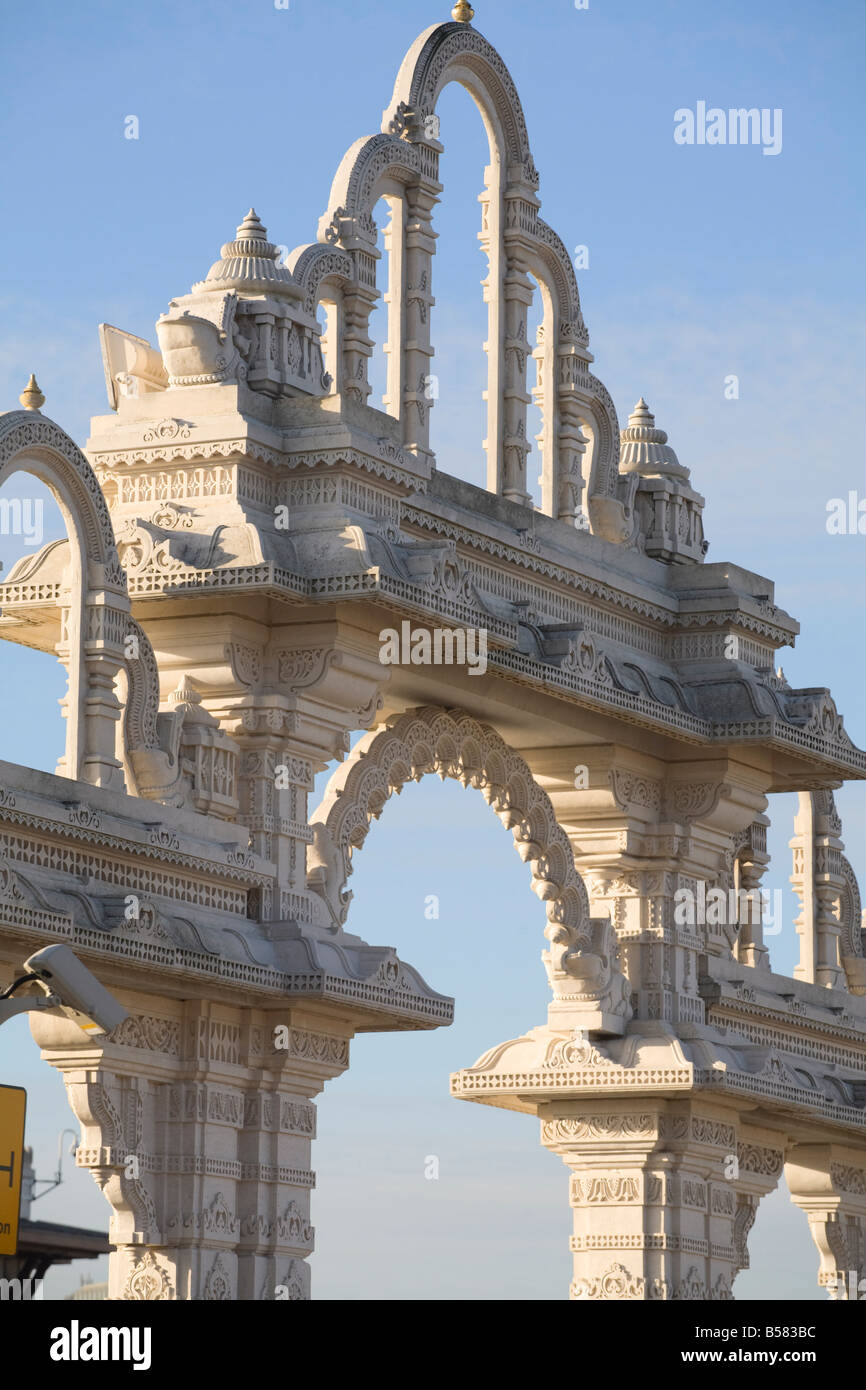 Shri Swaminarayan Mandir-Tempel, Gewinner des UK Ehrenplatz award 2007, Neasden, London, England Stockfoto