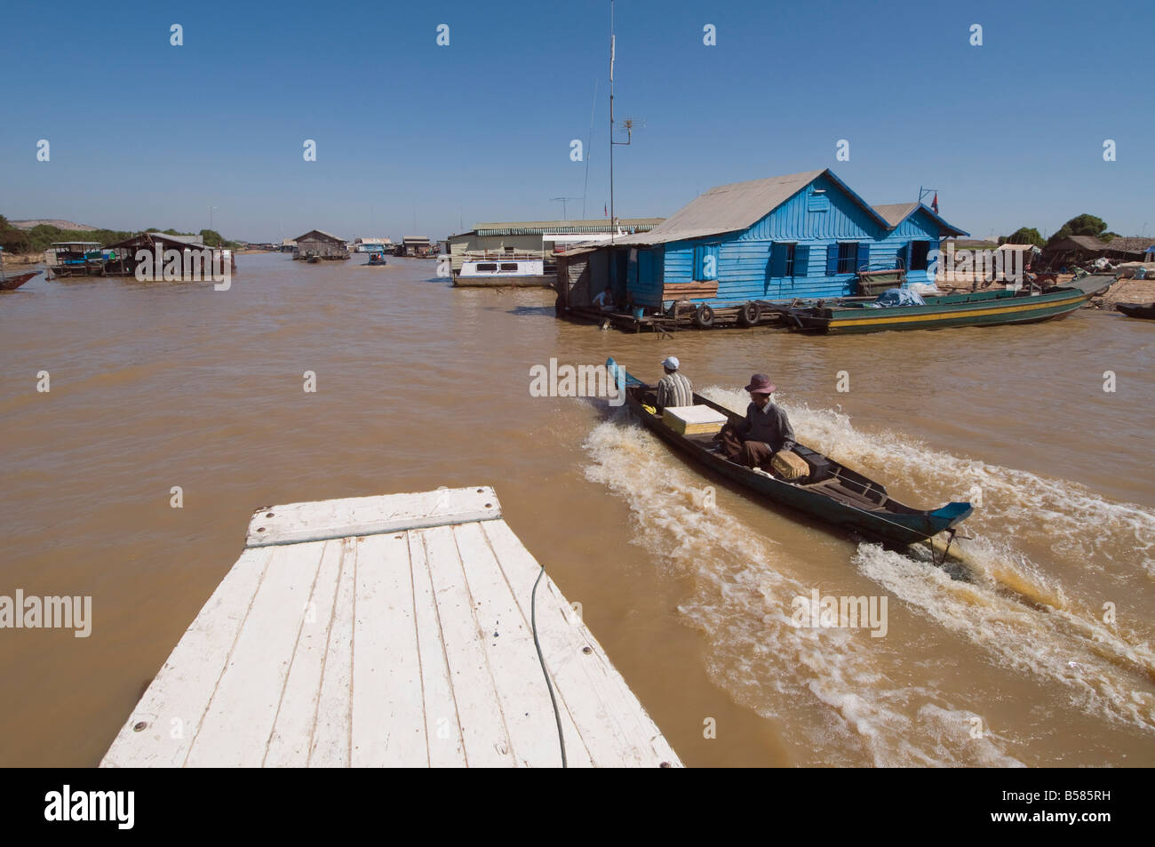 Tonle Sap See, Boat People (Vietnamesisch), in der Nähe von Siem Reap, Kambodscha, Indochina, Südostasien, Asien Stockfoto