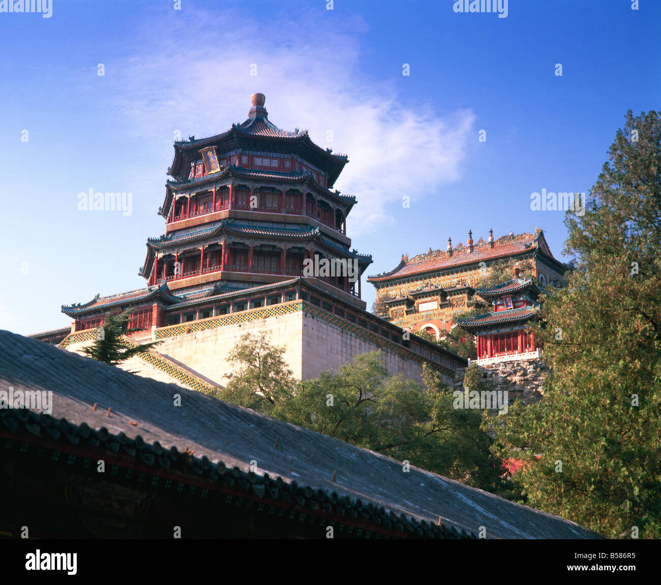 Sommer Schlosspark, Sommerpalast, UNESCO World Heritage Website, Peking, China, Asien Stockfoto