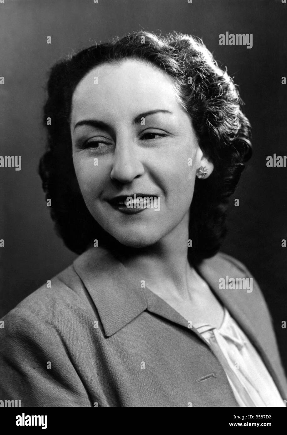 Miss Anna Pollok. (Sadler es Wells Opera). Juli 1948 P005180 Stockfoto