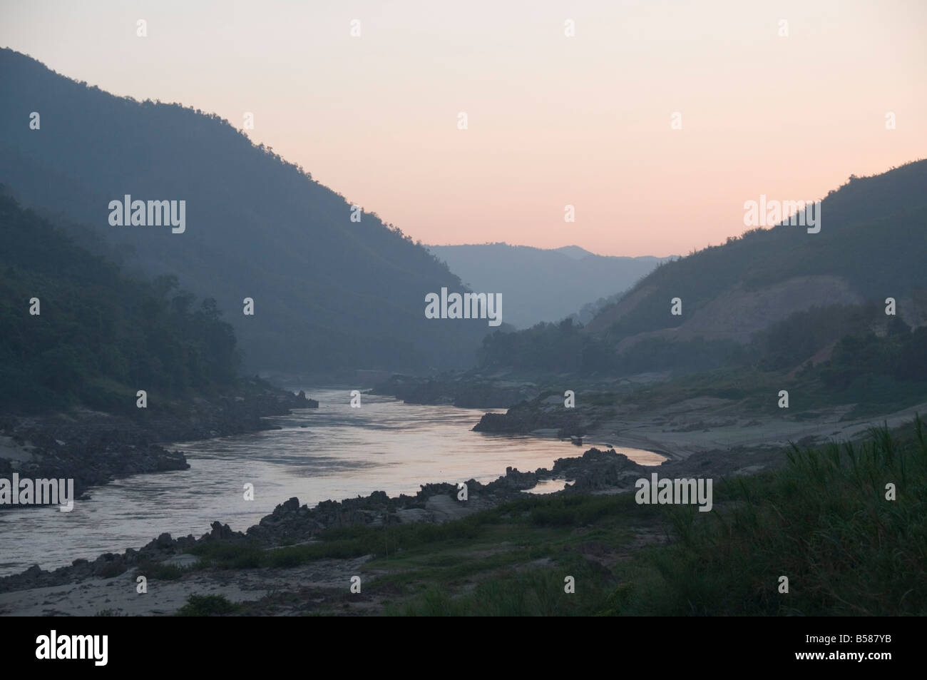 Mekong River in der Nähe von Pakbang, Laos, Indochina, Südostasien, Asien Stockfoto