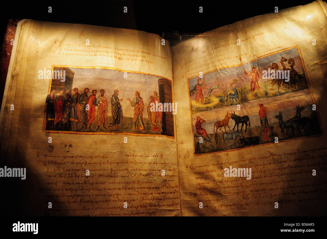 Das Buch Hiob aus dem 11. Jahrhundert, St.-Katharinen-Kloster, Sinai, Ägypten, Nordafrika, Afrika Stockfoto