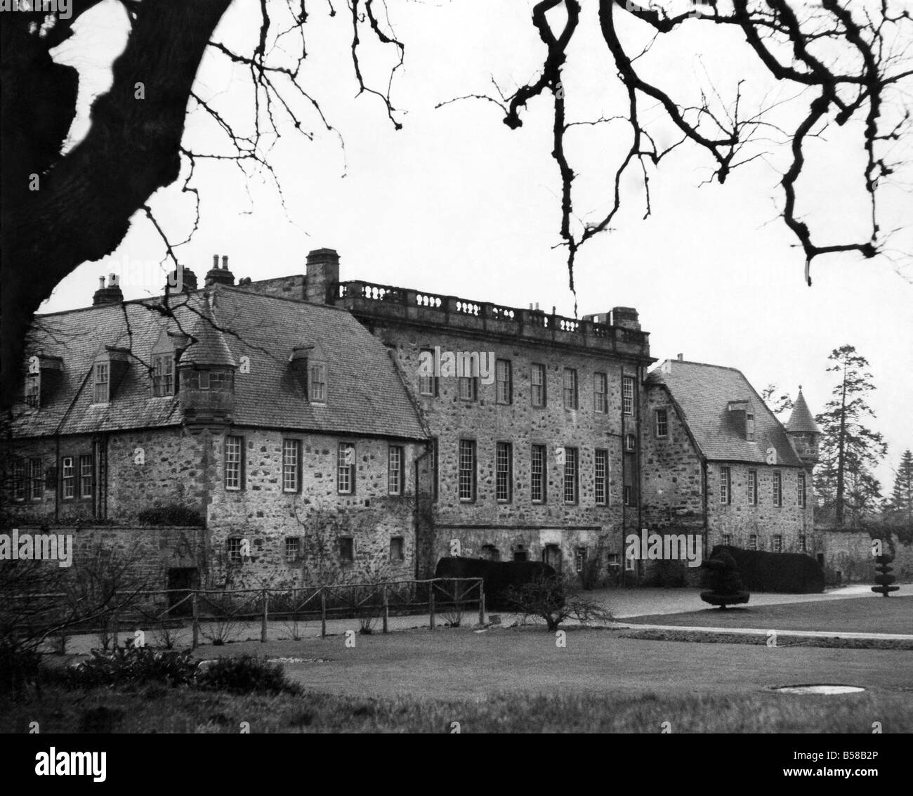 Das Main-Schulgebäude in Gordonstoun. Januar 1962 P005848 Stockfoto