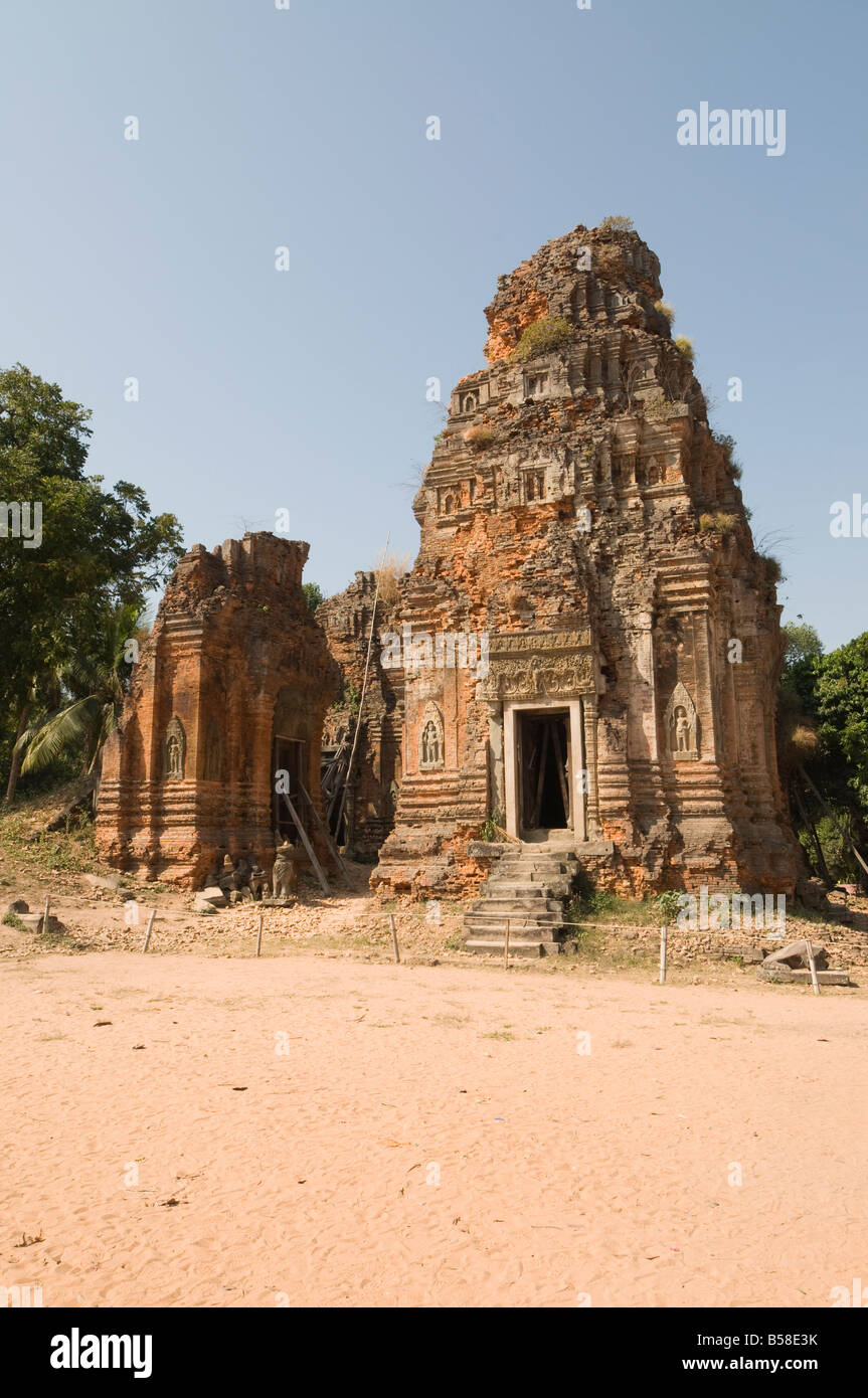 Lolei Tempel, AD893, Roluos-Gruppe, in der Nähe von Angkor, UNESCO-Weltkulturerbe, Siem Reap, Kambodscha, Indochina, Südost-Asien Stockfoto