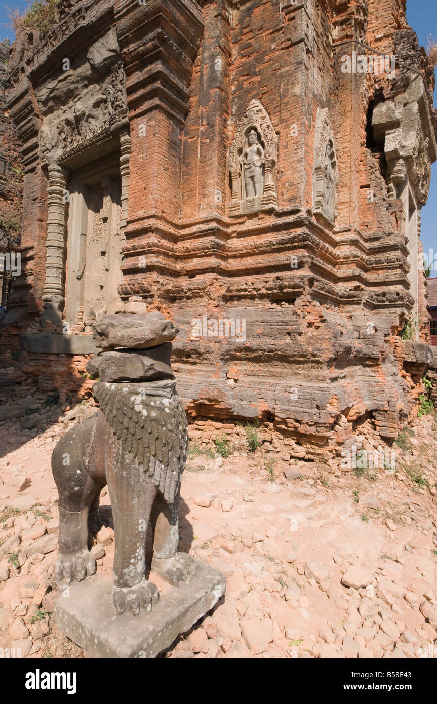 Lolei Tempel, AD893, Roluos-Gruppe, in der Nähe von Angkor, UNESCO-Weltkulturerbe, Siem Reap, Kambodscha, Indochina, Südost-Asien Stockfoto
