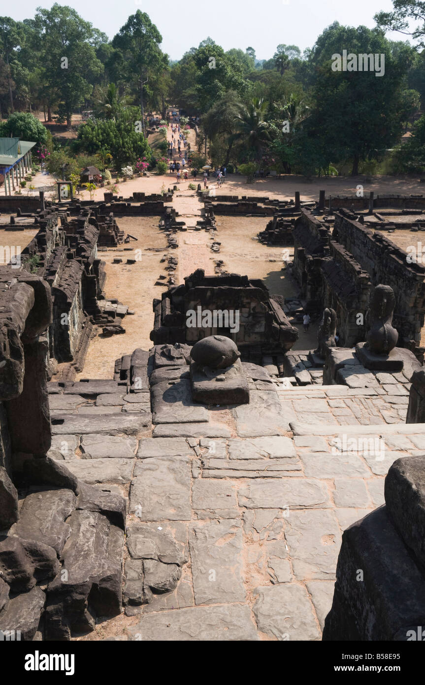 Bakong Tempel, AD881, Roluos-Gruppe, in der Nähe von Angkor, UNESCO-Weltkulturerbe, Siem Reap, Kambodscha, Indochina, Südost-Asien Stockfoto