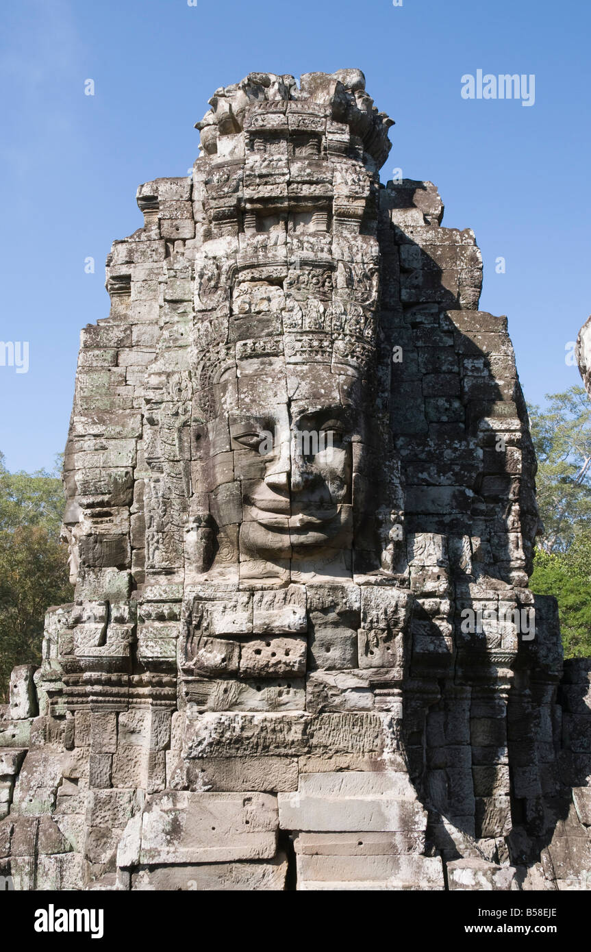 Bayon Tempel, spät 12. Jahrhundert, buddhistische, Angkor Thom, Angkor, Siem Reap, Kambodscha, Indochina, Südost-Asien Stockfoto