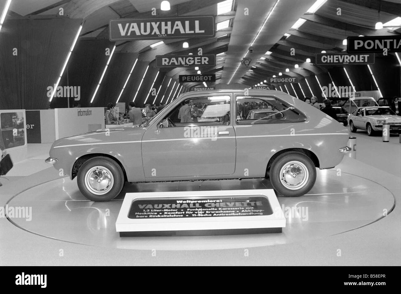 Vauxhall Chevette auf dem Genfer Autosalon. März 1975 75-01419-001 Stockfoto