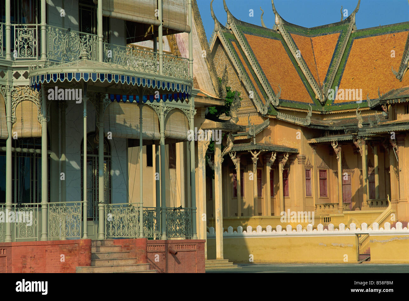 Französischer Pavillon Royal Palace Phnom Penh Kambodscha Indochina Südost-Asien Asien Stockfoto